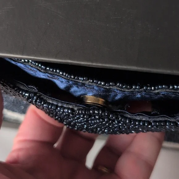 Rachel Zoe Beaded Clutch Purse with Swan Design - Picture 3 of 7